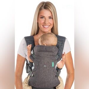 Infantino Customizable Baby Infant Toddler Carrier Front Back Grey